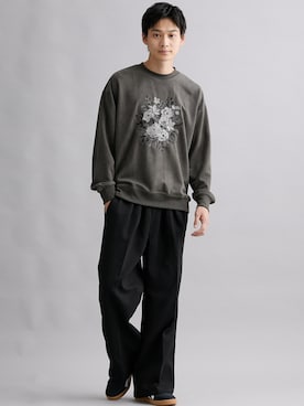 「トレーナー」｜nissen Mens Modelsさん（メンズ・179cm）の秋コーディネート