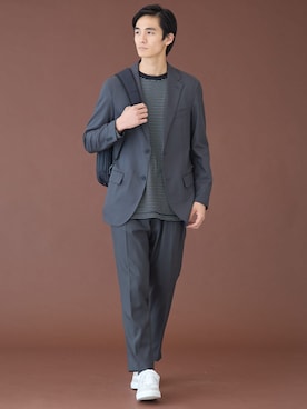 「アイテム（セットアップ）」を使った、nissen Mens Modelsさん（メンズ・178cm）の秋コーディネート