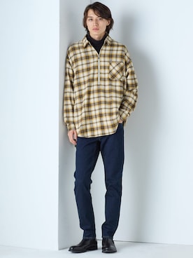 「アイテム（Tシャツ/カットソー）」を使った、nissen Mens Modelsさん（メンズ・185cm）の秋コーディネート