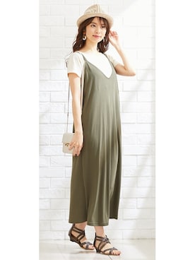 「アイテム（ママ＆ベビー、グリーン系）」を使った、nissen Maternity Modelsさん（レディース・160cm）の春コーディネート