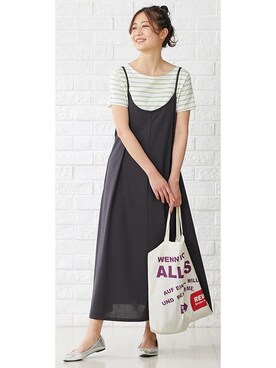 「アイテム（ママ＆ベビー、グリーン系）」を使った、nissen Maternity Modelsさん（レディース・160cm）の春コーディネート