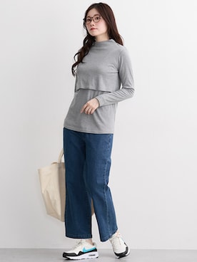 「アイテム（マタニティウェア/グッズ）」を使った、nissen Maternity Modelsさん（レディース・167cm）の秋コーディネート