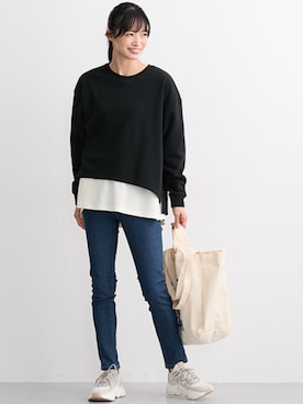 「アイテム（ママ＆ベビー）」を使った、nissen Maternity Modelsさん（レディース・165cm）の冬コーディネート