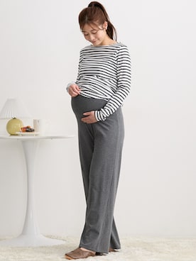 「アイテム（ママ＆ベビー）」を使った、nissen Maternity Modelsさん（レディース・160cm）の冬コーディネート