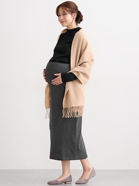 「アイテム（ママ＆ベビー）」を使った、nissen Maternity Modelsさん（レディース・160cm）の冬コーディネート