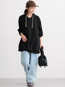 「アイテム（ママ＆ベビー）」を使った、nissen Maternity Modelsさん（レディース・160cm）の冬コーディネート