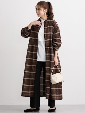 「アイテム（ママ＆ベビー）」を使った、nissen Maternity Modelsさん（レディース・160cm）の冬コーディネート