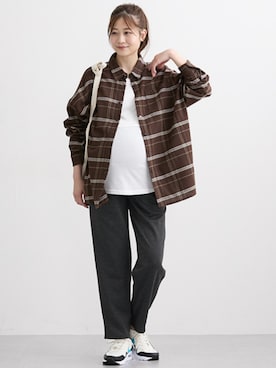 「アイテム（マタニティウェア/グッズ）」を使った、nissen Maternity Modelsさん（レディース・160cm）の秋コーディネート