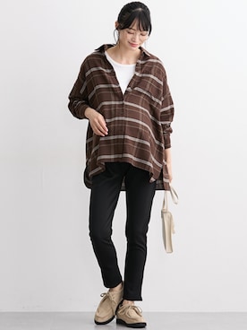 「アイテム（ママ＆ベビー）」を使った、nissen Maternity Modelsさん（レディース・165cm）の冬コーディネート