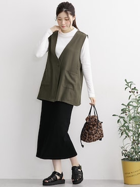 「アイテム（ママ＆ベビー）」を使った、nissen Maternity Modelsさん（レディース・167cm）の秋コーディネート