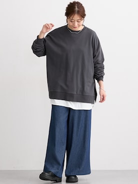 「アイテム（ママ＆ベビー）」を使った、nissen Maternity Modelsさん（レディース・160cm）の冬コーディネート