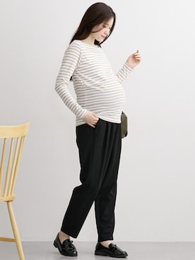 「アイテム（マタニティウェア/グッズ）」を使った、nissen Maternity Modelsさん（レディース・167cm）の秋コーディネート