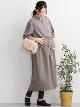 「アイテム（ママ＆ベビー）」を使った、nissen Maternity Modelsさん（レディース・167cm）の秋コーディネート