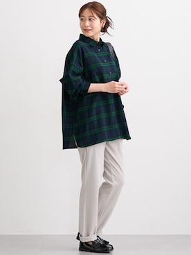 「アイテム（ママ＆ベビー）」を使った、nissen Maternity Modelsさん（レディース・160cm）の冬コーディネート