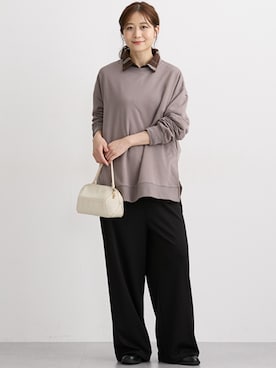 「アイテム（ママ＆ベビー）」を使った、nissen Maternity Modelsさん（レディース・160cm）の冬コーディネート