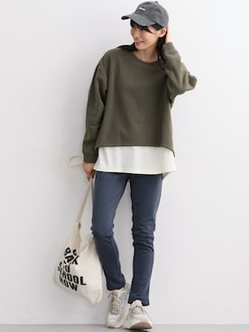 「アイテム（ママ＆ベビー）」を使った、nissen Maternity Modelsさん（レディース・165cm）の冬コーディネート