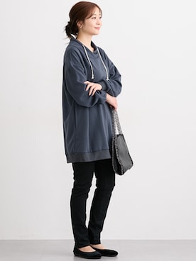 「アイテム（ママ＆ベビー）」を使った、nissen Maternity Modelsさん（レディース・160cm）の冬コーディネート
