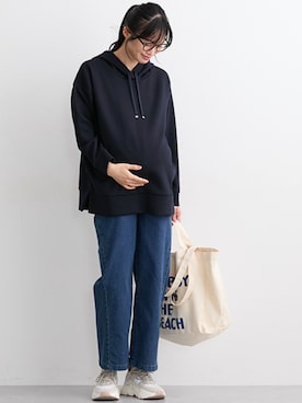 「アイテム（ママ＆ベビー）」を使った、nissen Maternity Modelsさん（レディース・165cm）の冬コーディネート