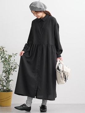 「アイテム（ママ＆ベビー）」を使った、nissen Maternity Modelsさん（レディース・160cm）の冬コーディネート