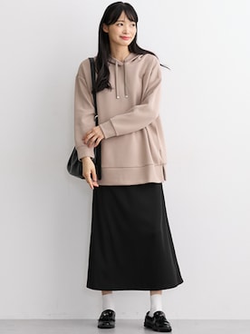 「アイテム（ママ＆ベビー）」を使った、nissen Maternity Modelsさん（レディース・165cm）の冬コーディネート