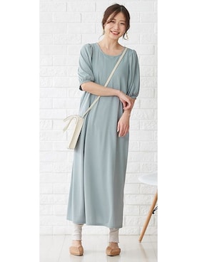 「アイテム（ママ＆ベビー、グリーン系）」を使った、nissen Maternity Modelsさん（レディース・160cm）の春コーディネート