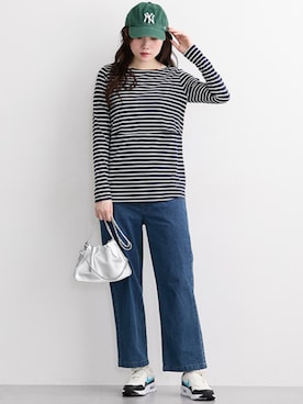 「アイテム（ママ＆ベビー）」を使った、nissen Maternity Modelsさん（レディース・167cm）の秋コーディネート