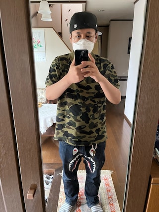 A Bathing Ape シャーク パンツ　L A BATHING APE アベイシングエイプ シャーク WGM ペイント