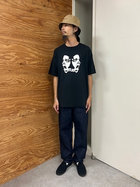 「SILAS（サイラス）のアイテム（Tシャツ/カットソー）」を使った、yo4hito0911さん（メンズ・174cm）の夏コーディネート