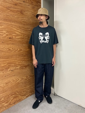「SILAS（サイラス）のアイテム（Tシャツ/カットソー）」を使った、yo4hito0911さん（メンズ・174cm）の夏コーディネート