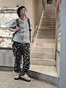 「アイテム（サンダル）」を使った、hidezo8969さん（メンズ・175cm）の夏コーディネート