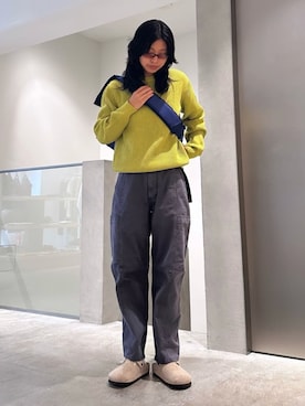 「アイテム（メッセンジャーバッグ）」を使った、Gramicciさん（レディース・165cm）の秋コーディネート