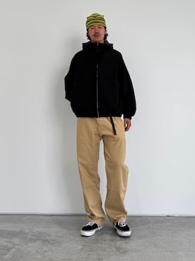 「Gramicci（グラミチ）のアイテム」を使った、Gramicciさん（メンズ・182cm）の秋コーディネート