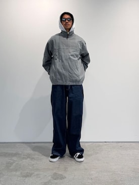 「アイテム（スウェット）」を使った、Gramicciさん（メンズ・182cm）の秋コーディネート