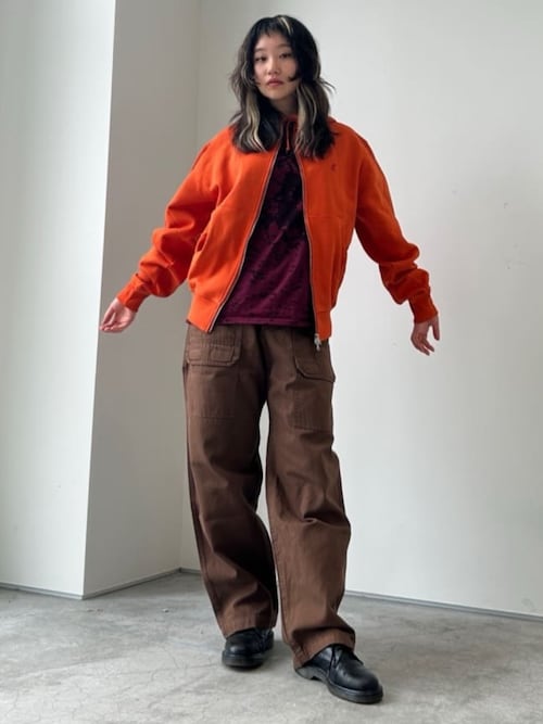 ONE POINT ZIP HOODED SWEATSHIRT｜ワンポイントジップフーデッド