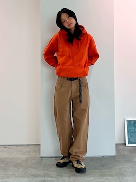 「Gramicci（グラミチ）のアイテム」を使った、Gramicciさん（レディース・165cm）の秋コーディネート