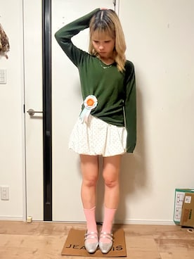 「Honeys（ハニーズ）のアイテム」を使った、桃さん（レディース・155cm）の秋コーディネート
