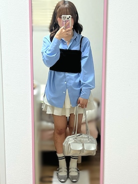 「3coins（3coins）のアイテム（アクセサリー）」を使った、桃さん（レディース・155cm）の春コーディネート