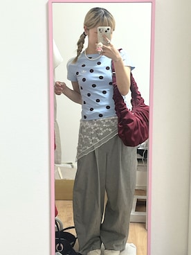 桃さん(レディース・155cm)の夏コーディネート