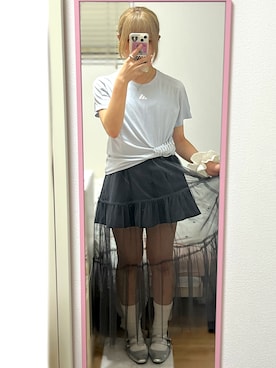 「archives（アルシーヴ）のアイテム」を使った、桃さん（レディース・155cm）の夏コーディネート