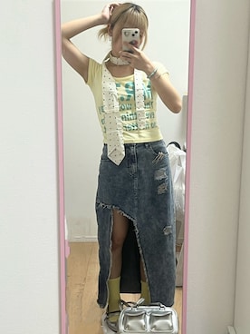「Handmade（ハンドメイド）のアイテム」を使った、桃さん（レディース・155cm）の夏コーディネート
