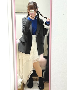 桃さん（レディース・155cm）の春コーディネート