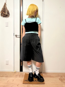 「アイテム（その他トップス）」を使った、桃さん（レディース・155cm）の秋コーディネート