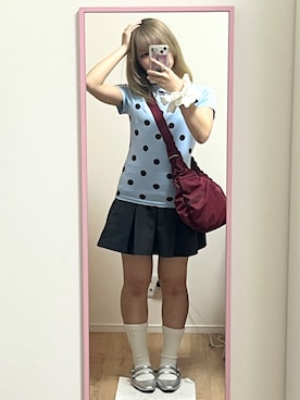 「archives（アルシーヴ）のアイテム」を使った、桃さん（レディース・155cm）の夏コーディネート