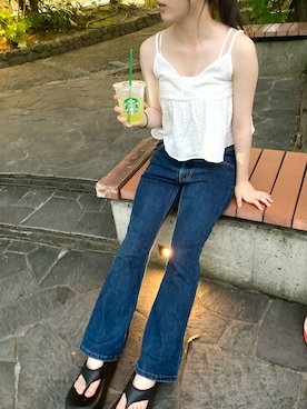「アイテム（キャミソール）」を使った、haoさん（レディース・149cm・10代）の夏コーディネート