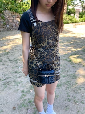 「アイテム（オールインワン・サロペット、ブラウン系）」を使った、haoさん（レディース・149cm）の夏コーディネート