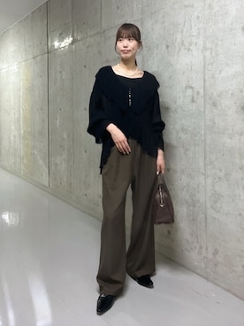 「キレイめコーデ」｜「アイテム（その他シューズ）」を使った、kotoneさん（レディース・166cm）の秋コーディネート