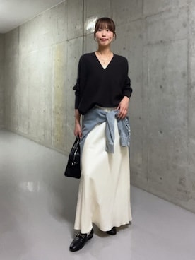 「アイテム（ボストンバッグ）」を使った、kotoneさん（レディース・166cm）の秋コーディネート