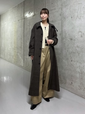 「アイテム（ステンカラーコート）」を使った、kotoneさん（レディース・166cm）の秋コーディネート