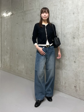 「RIVE DROITE（リヴドロワ）のレザービットローファー（ローファー）」を使った、kotoneさん（レディース・166cm）の夏コーディネート