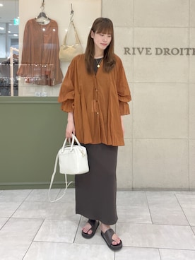 「RIVE DROITE（リヴドロワ）のアイテム（ワンピース）」を使った、kotoneさん（レディース・166cm）の夏コーディネート